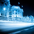 The light trails on the bund Royalty Free Stock Photo