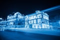 Light trails on the bund in shanghai Royalty Free Stock Photo