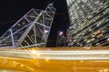 Hong Kong night rush Royalty Free Stock Photo