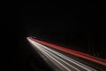 Light trails of cars at night driving on the motorway Royalty Free Stock Photo