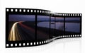 Light trails Film Strip Royalty Free Stock Photo