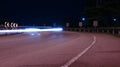 Light trails on motorway highway at night Royalty Free Stock Photo