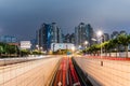 Light trails on shanghai