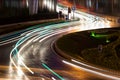 light trails on the steet