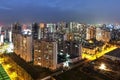 Light trails on the steet in shanghai