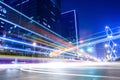 Light trails on the street