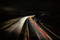 The light trails on the street background autobahn germany Royalty Free Stock Photo