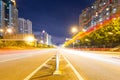 light trails on the street at dusk in guangdong Royalty Free Stock Photo