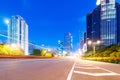 light trails on the street at dusk in guangdong Royalty Free Stock Photo