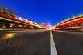 Light trails on the street in shanghai Royalty Free Stock Photo