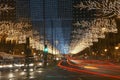 Light Trails On Urban Street