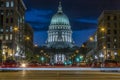 Light trails in Wisconsin Royalty Free Stock Photo