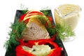 Light tuna served on plate Royalty Free Stock Photo