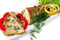 Light tuna served on plate Royalty Free Stock Photo