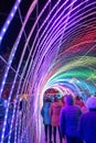 Light tunnel - Electric light LED FESTIVAL CHINESE SPRING FESTIVAL IN HOHHOT, CHINA NIGHT