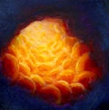 Light in tunnel, entrance to heaven, fire, entrance to hell original painting abstract art