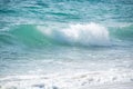 Light turquoise blue wave of the Mediterranean Sea Royalty Free Stock Photo