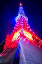 Light-up Tokyo Tower night view Royalty Free Stock Photo