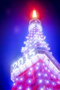 Light-up Tokyo Tower night view Royalty Free Stock Photo