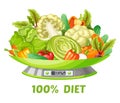 Light Vegetable Diet Concept