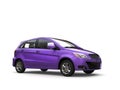 Light violet modern compact small car Royalty Free Stock Photo