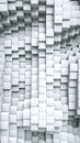 Light wall of cubes. White 3D rendering background Royalty Free Stock Photo
