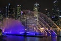 The light and water show at Marina Bay Sands