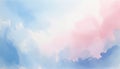 light watercolor abstract background gentle gradient pastel softcolor pink white and blue blank drawing painting Royalty Free Stock Photo