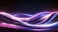 Light wave flowing starry background Royalty Free Stock Photo