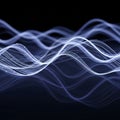 Light waves intertwine against a dark background creating a dynamic abstract Royalty Free Stock Photo