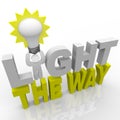 Light the Way - Leader Lights Direction Success Royalty Free Stock Photo