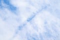 Light white cloud floats in blue sky. Royalty Free Stock Photo
