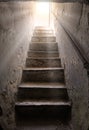 Steps from the dark basement to the light Royalty Free Stock Photo