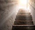 Steps from the dark basement to the light Royalty Free Stock Photo