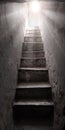 Steps from the dark basement to the light Royalty Free Stock Photo