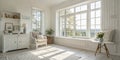 Light white room with big window Royalty Free Stock Photo
