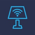 Light Wifi Blue Logo Vector