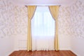 Light window with curtains in cozy and simple room Royalty Free Stock Photo