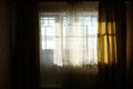 light from a window in a dark room Royalty Free Stock Photo