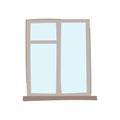 light window frame cartoon vector illustration