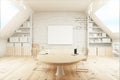 Light wooden conference room