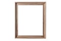 Light wooden empty horizontal picture frame isolated on transparent or white background Royalty Free Stock Photo
