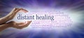 Light worker sending high frequency distant healing word cloud concept Royalty Free Stock Photo