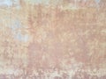 Light yellow beige gunge old wall texture painted cement structure rusty cracked