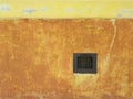 Light yellow beige gunge old wall texture painted cement structure rusty cracked