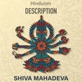 Shiva Mahadeva floral pattern background