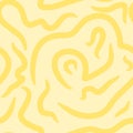 light yellow cream smooth handdrawn brushstroke seamless pattern. vector doodle