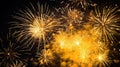 light yellow fireworks Royalty Free Stock Photo