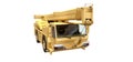 Light yellow mobile crane. Three-dimensional illustration. 3d rendering Royalty Free Stock Photo