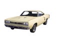 Light yellow muscle car Royalty Free Stock Photo